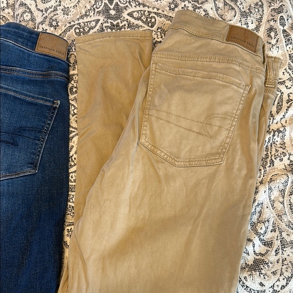American Eagle Outfitters Women's Blue and khaki Jeans - Picture 4 of 6